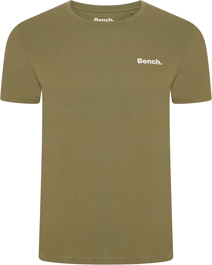 Bench Men's Envoy Everyday T-Shirt Multipack, Assorted Plain Colours, 100% Cotton, 5 Pack, Crew Neck Classic Fit Short Sleeve Tee, Everyday Men'